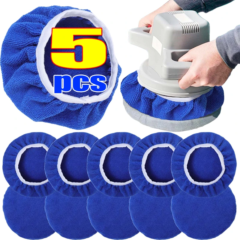 Car Wax Polishing Pad - 5-10 Inch Microfiber Car Waxing and