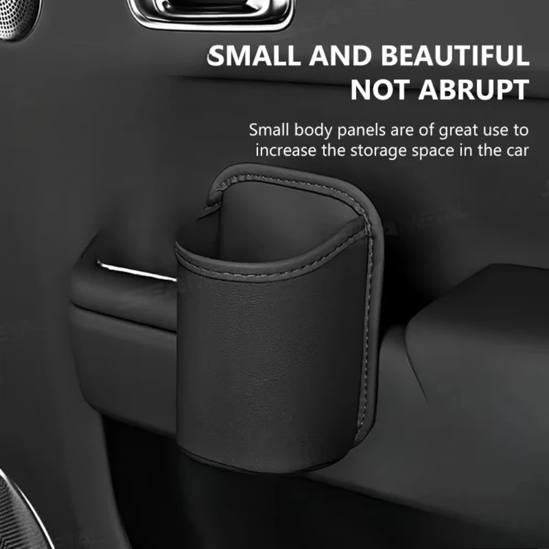 Car Seat Organizer - Car Door Cup Holder Leather Automotive