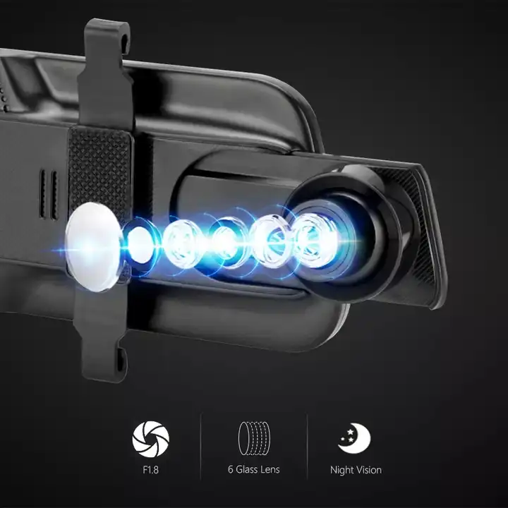 10'' Mirror Dash Cam Night Vis - огляд і ціна Car Dash Cam
