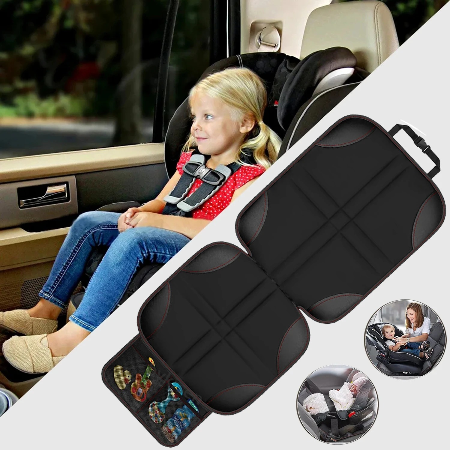 Thick PU Leather Child Car Sea - огляд і ціна Leather Car Seat Cover