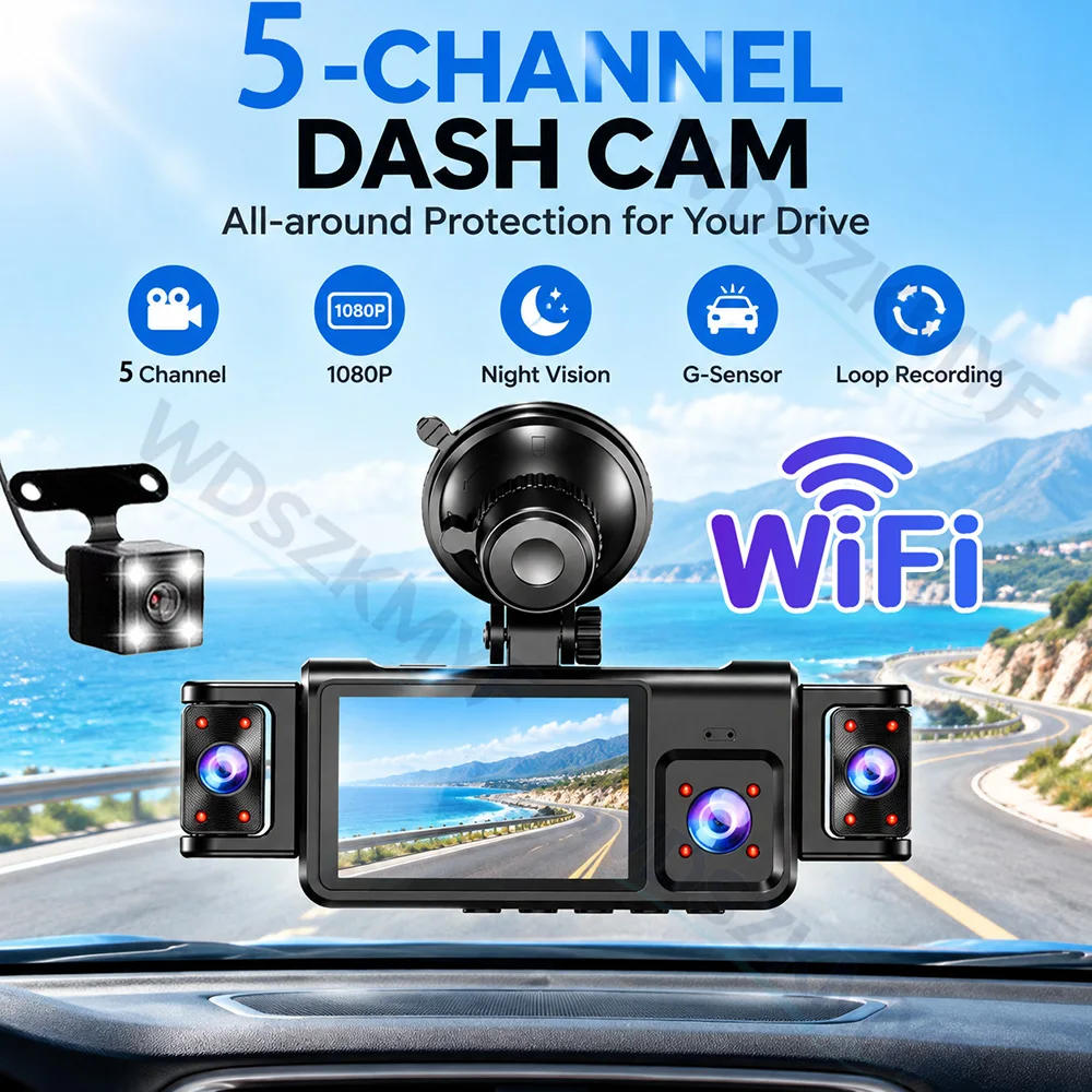 Dashcam for Cars 4 5Channel Bl - огляд і ціна Car Accessories For Night Driving