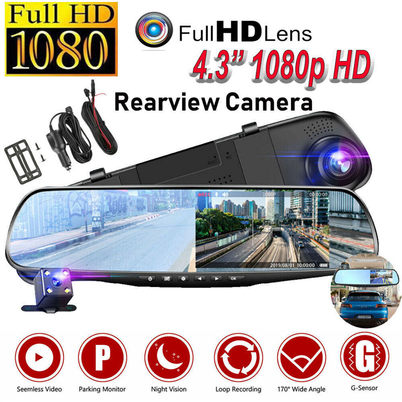Mirror Dash Cam FHD Dual Lens  - огляд і ціна Car Dash Cam
