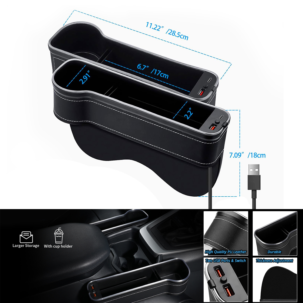 Car Seat Gap Organizer with LE - огляд і ціна Car Seat Organizer