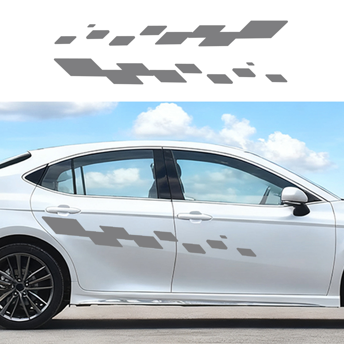 2pcs Car Door Decals Racing Ch - огляд і ціна Car Accessories Outside