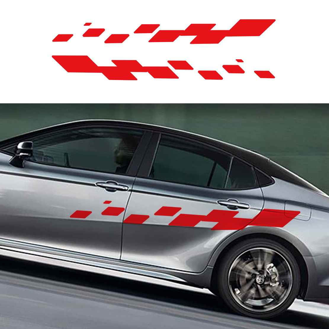 2pcs Car Door Decals Racing Ch - огляд і ціна Car Accessories Outside
